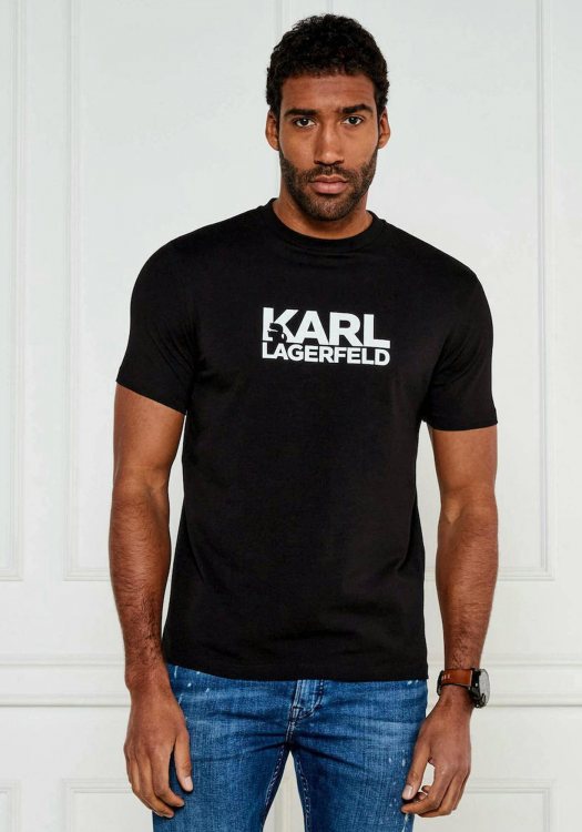 Karl Lagerfeld T Shirt της σειράς Crewneck - 755087 551235 910 Silver