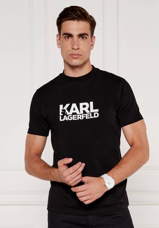 Karl Lagerfeld T Shirt της σειράς Crewneck - 755087 552235 990 Black