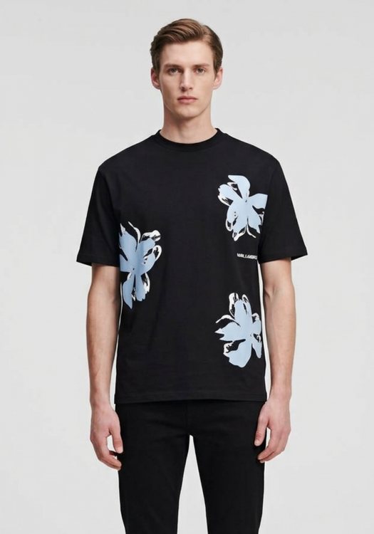 Karl Lagerfeld T Shirt της σειράς Crewneck - 755141 552225 990 Black