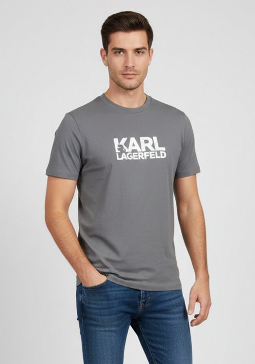Karl Lagerfeld T Shirt της σειράς Pre - 755780 561235 940 Grey