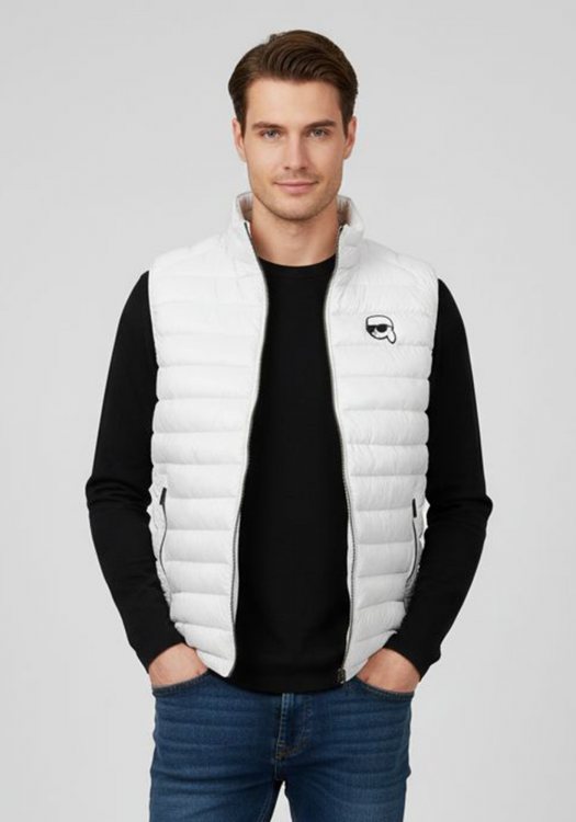 Karl Lagerfeld Αμάνικο Μπουφάν της σειράς  Vest - 505711 551590 10 White