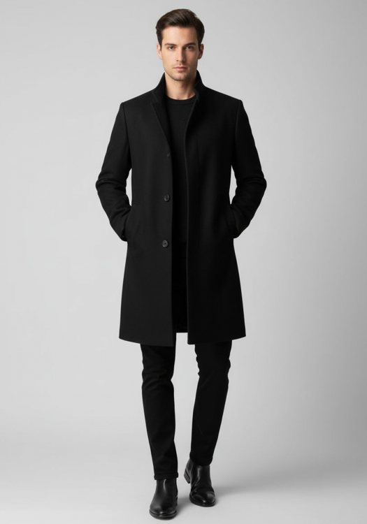 Karl Lagerfeld Παλτό της σειράς Basic - 455732 554750 990 Black