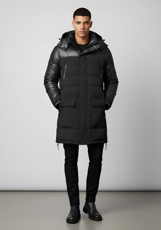 Karl Lagerfeld Πάρκα της σειράς Hooded Parka - 455001 524501 990 Black