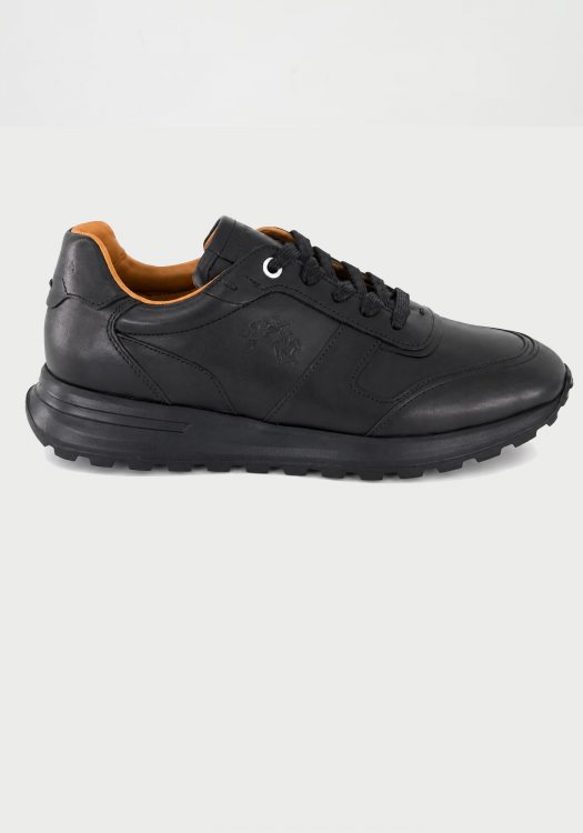 La Martina Leather Sneakers - LFM262.070.1T0.11 Black