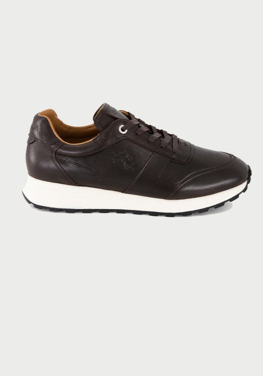 La Martina Leather Sneakers - LFM262.070.1T0.14 Brown