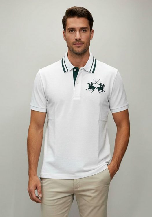 La Martina Polo Pique - MCP024 PK202 00001 Optic White