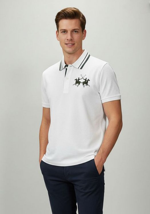 La Martina Polo Pique - MCP024 PK202 00009 Birch