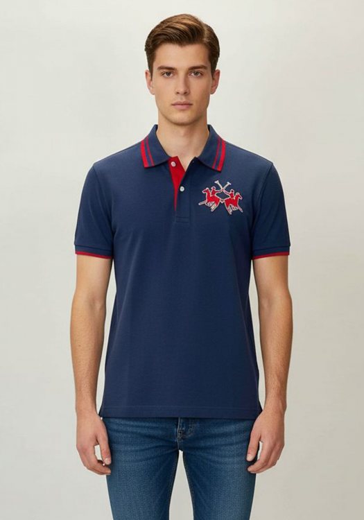 La Martina Polo Pique - MCP024 PK202 07017 Blue