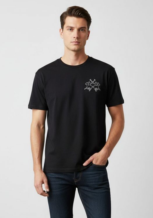 La Martina Polo Μπλούζα της σειράς HE - MCR008 JS409 09999 Black