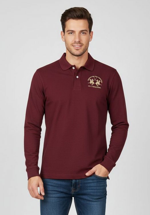 La Martina Polo της σειράς Basic - KMP004 Cherry