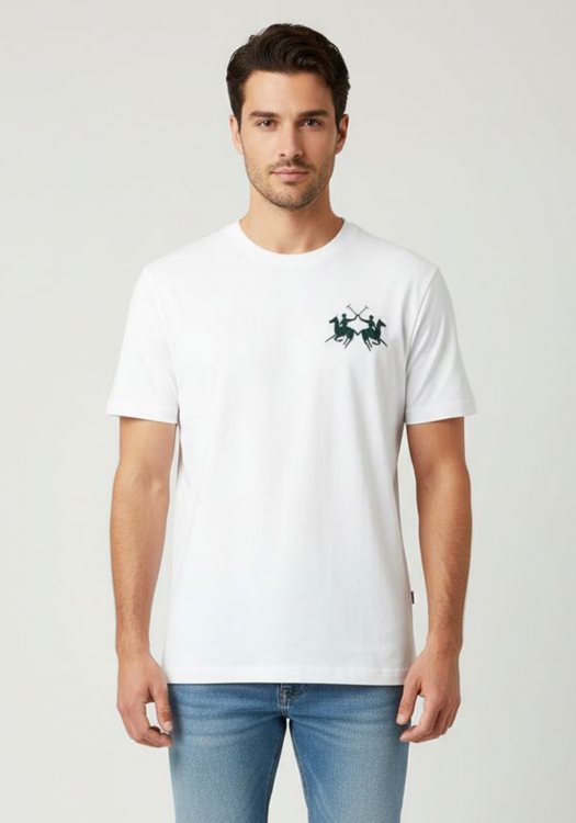 La Martina Μπλούζα της σειράς HE - MCR008 JS409 000001 White