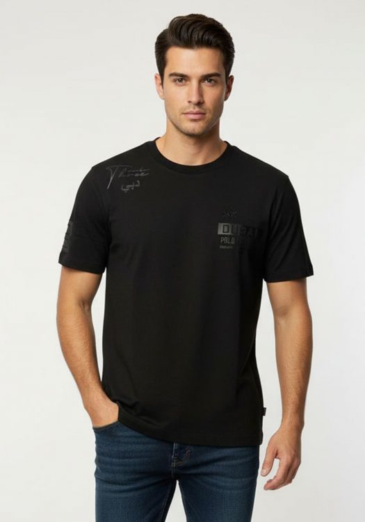 La Martina Μπλούζα της σειράς HE  - MCR300 JS409 09999 Black