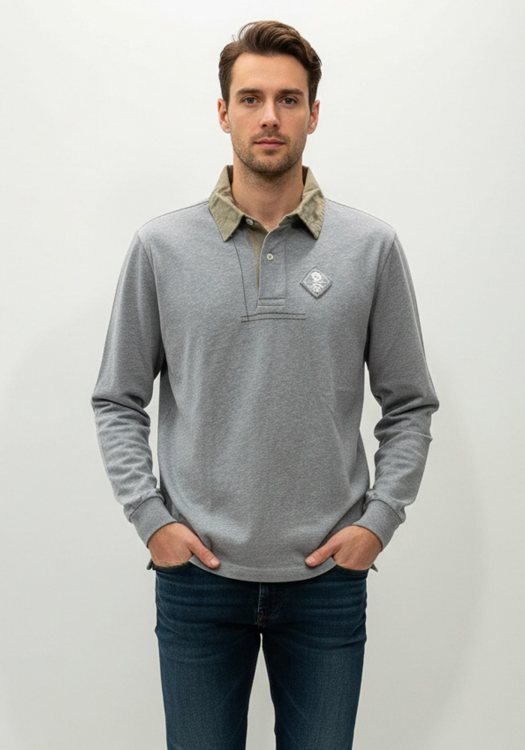 La Tortuga Polo της σειράς Contrast - 10I6100U0115183 9500 Light Grey