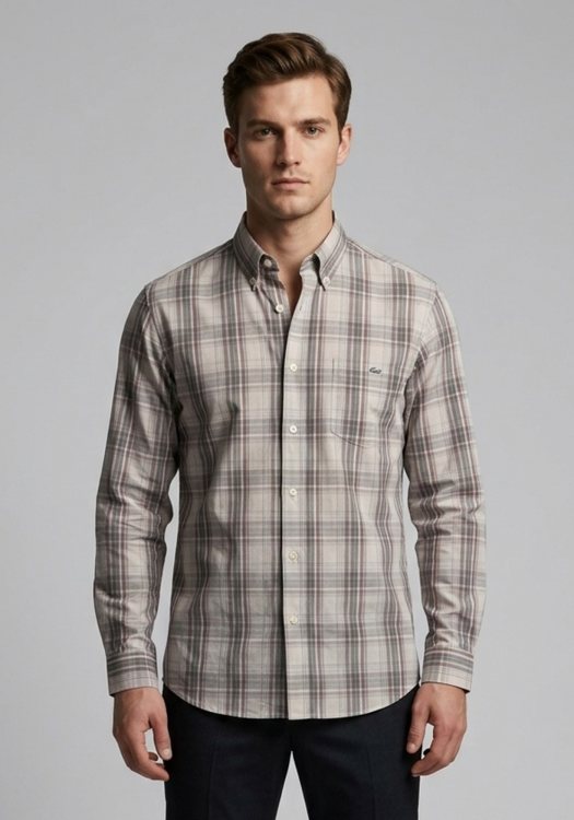 Lacoste Πουκάμισο Checkered- CH2033 522 White/Marine