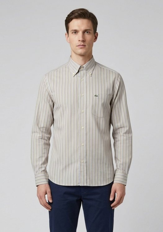 Lacoste Πουκάμισο Stripe - CH2843 H6K Elephant/Ciel