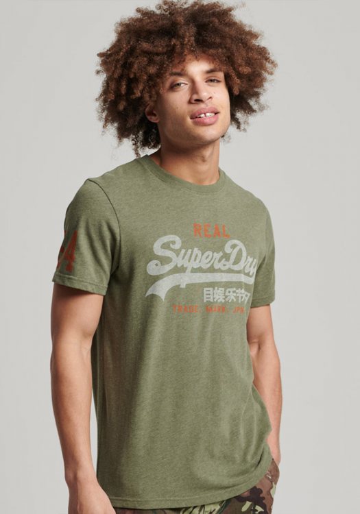 Superdry Κοντομάνικη Μπλούζα της σειράς Vintage Classic - M1011317A 6RH Thrift Olive Marl
