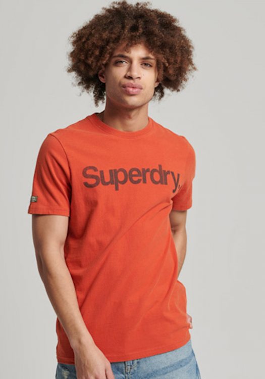 Superdry Κοντομάνικη Μπλούζα της σειράς Vintage Classic - M1011332A 9SN Denim Co Rust