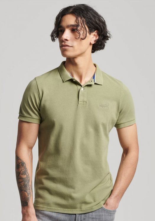 Superdry Polo Μπλούζα της σειράς Destroy - M1110322A ZTV Khaki