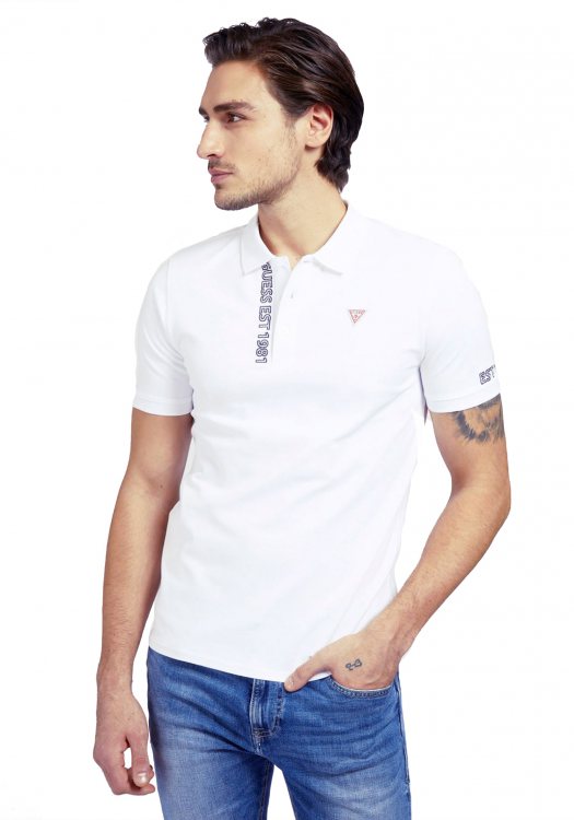 Ανδρική Triangle Logo Polo σε Slim γραμμή - M1RP54K7O61 TWHT White