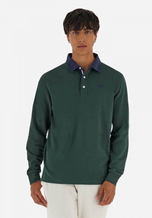 La Martina Polo Μπλούζα της σειράς Brendon - MBP007 JS005 03037 Sycamore