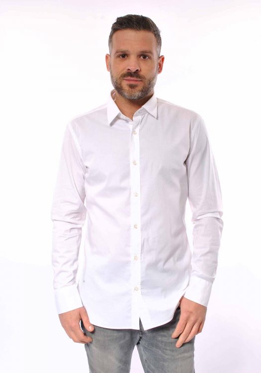 Moschino Elastic Fit Shirt - 009 White
