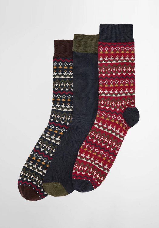  Barbour 3P Κάλτσες της σειράς Marlow - MGS0100 OL71 Multi