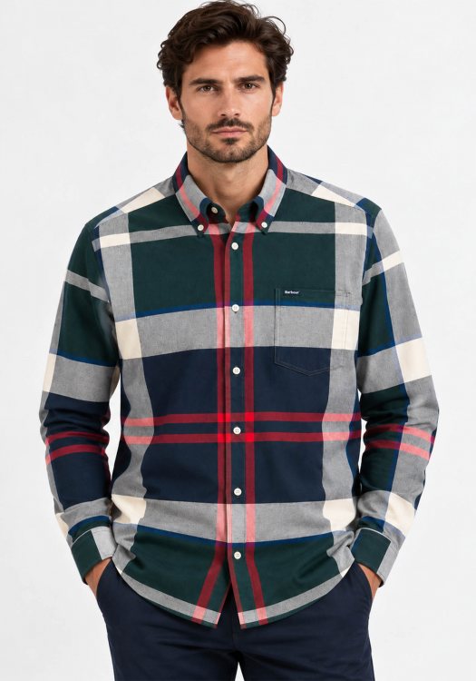 Barbour Πουκάμισο Dunoon - MSH4980 TN57 Evergreen Tartar