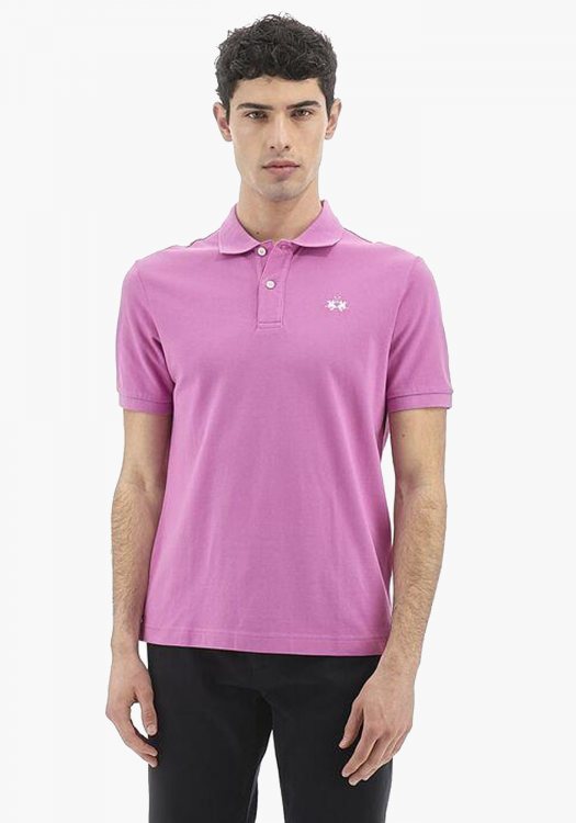 La Martina Κοντομάνικη Polo της σειράς Man Polo - BPMP01 PK031 05184 Lilac Rose