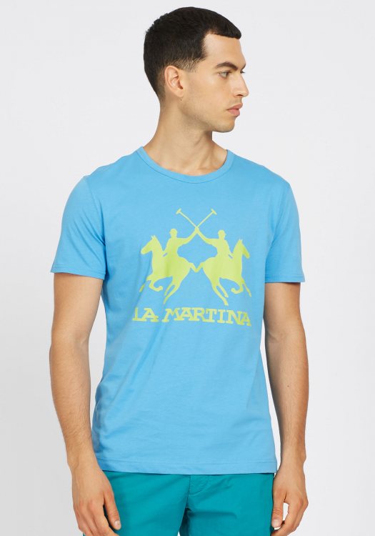 La Martina Κοντομάνικη Μπλούζα της σειράς Man T Shirt - VMR009 JS206 07033 Azure Blue