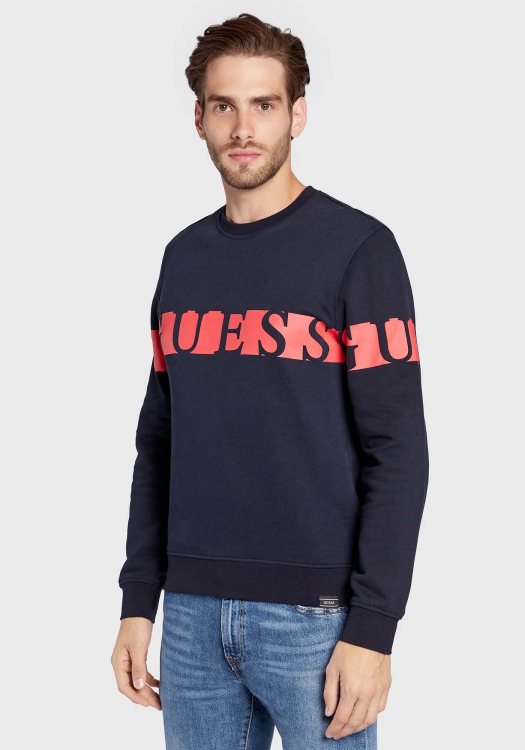 GUESS Φούτερ Slim fit - M2BQ23 KBDA1 G7V2 Navy