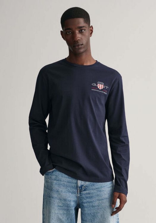 GANT Μακρυμάνικο T Shirt της σειράς Medium Shield - 2004058 433 Evening Blue