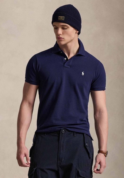Polo Ralph Lauren Polo Μπλούζα Stretch Mesh - 710680784 517 Navy