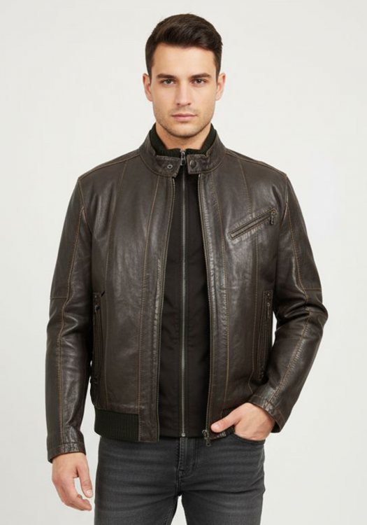 Milestone Δερμάτινο Jacket της σειράς Brigg - 20027 831510 29 Brown