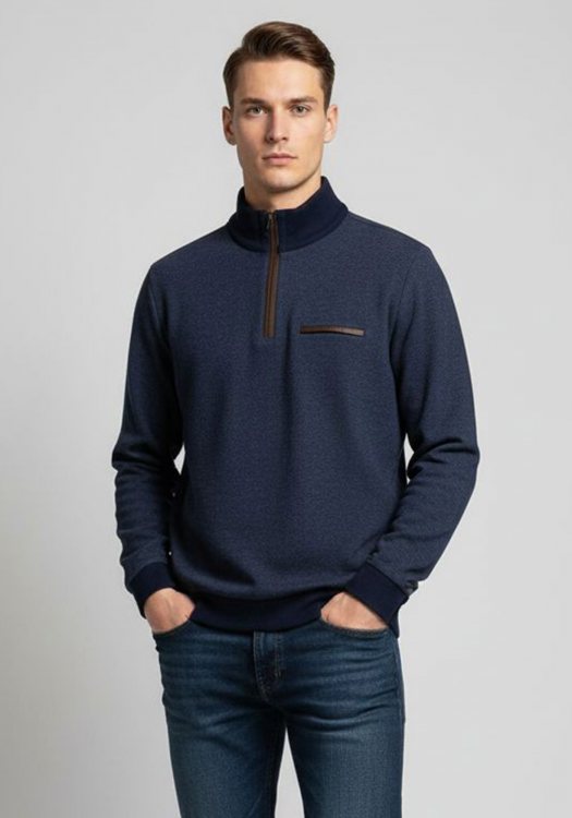 Monte Napoleone Half Zip της σειράς Double - 50 3420 5003 4 Blue