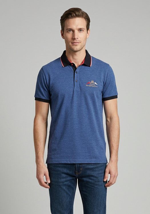 Monte Napoleone Polo Piqué - 2750 5365 Blue