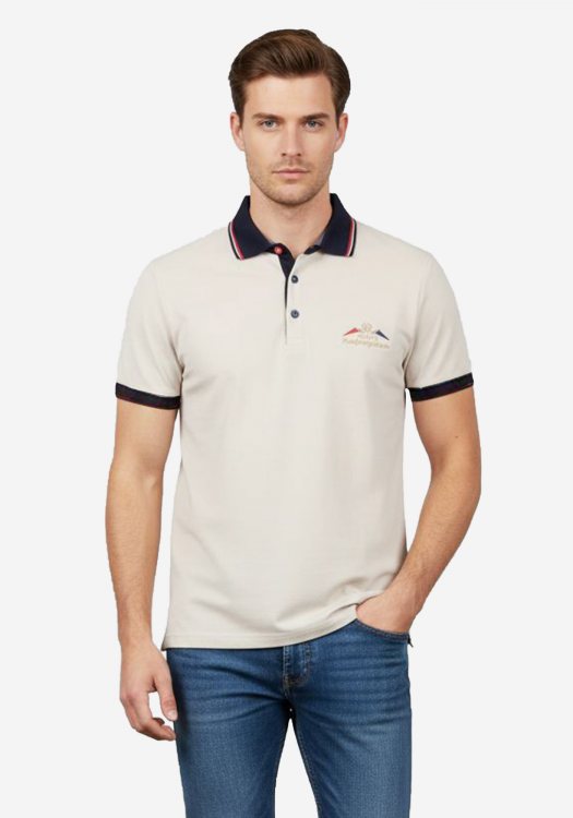 Monte Napoleone Polo Tshirt της σειράς Graph - 2750 5365 Grey