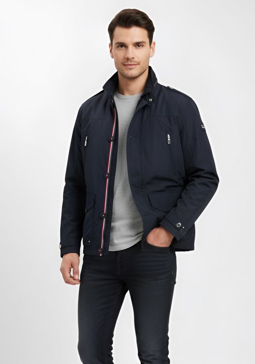 Monte Napoleone Καλοκαιρινό Μπουφάν της σειράς Jacket - 8018 Blue