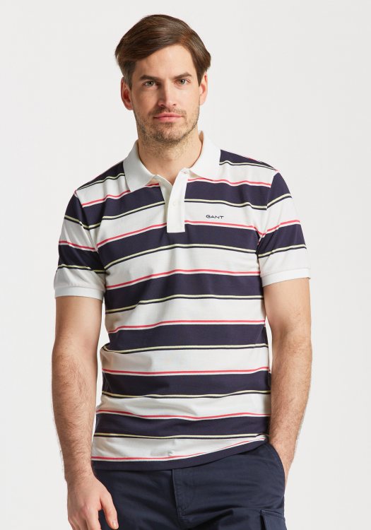 GANT Polo της σειράς Multi Stripe - 2063015 113 Eggshell