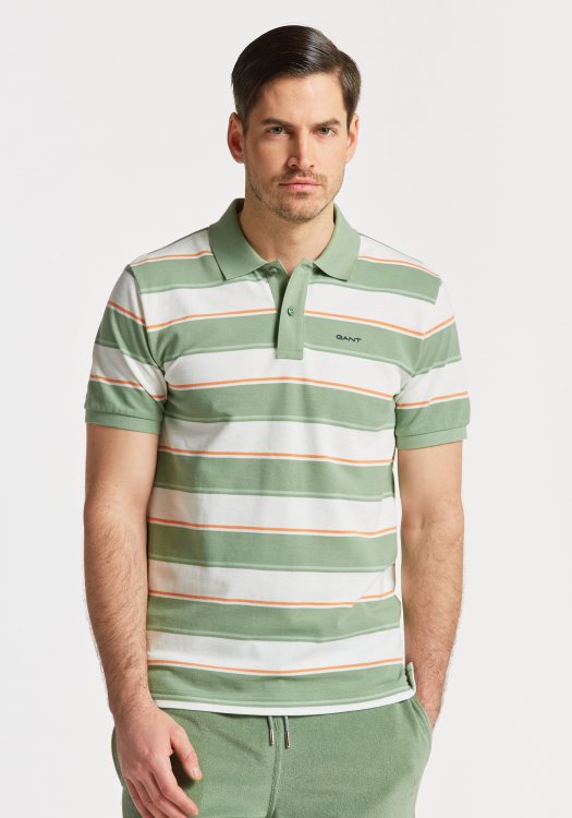 GANT Polo της σειράς Multi Stripe - 2063015 362 Kalamata Green