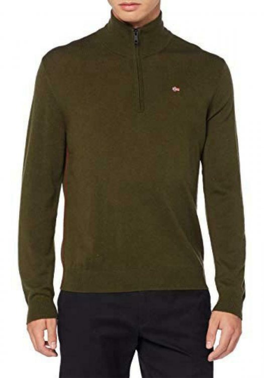 Napapijri Damavand Πλεκτή Half Zip - Khaki