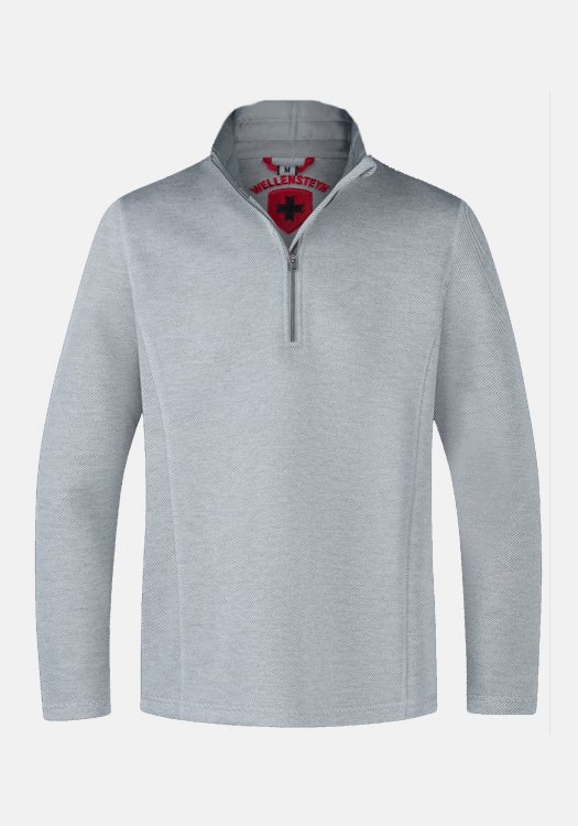 Wellensteyn Zip Troyer της σειράς Naples Men - NAPM 1000 Light grey melange/ Silver reflective
