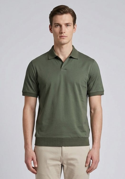 Nino Marini Polo Μπλούζα Merci - XMNIN82600 00397 Khaki