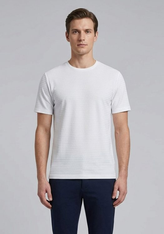 Nino Marini T Shirt Basic - 82152 00010 White