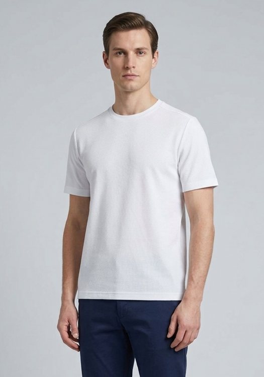 Nino Marini T Shirt Basic - 82155 00010 White