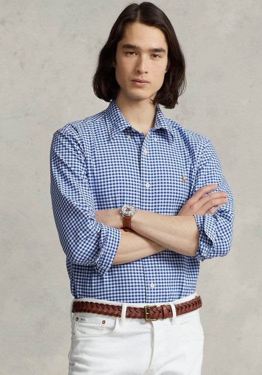 Polo Ralph Lauren Πουκάμισο της σειράς Oxford Sport - 710792041 005 Blue White
