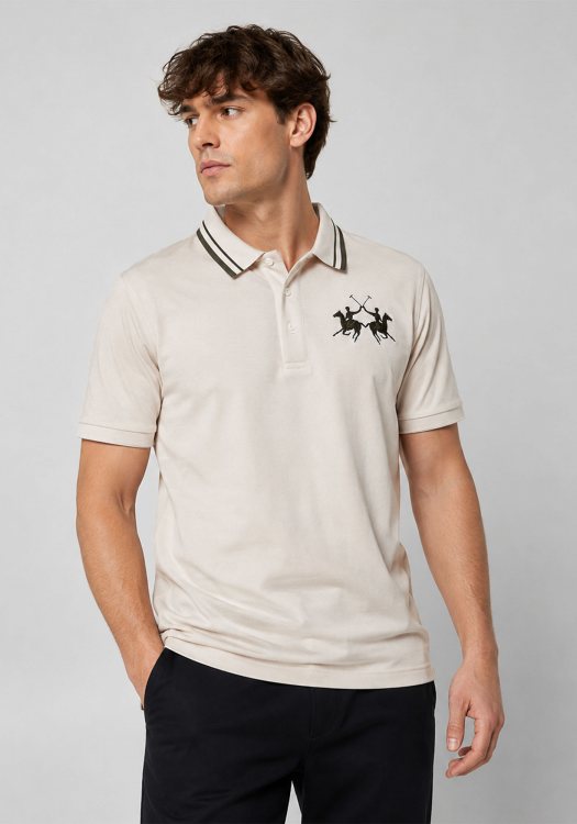 La Martina Polo Pique - MCP024 PK202 00009 Birch