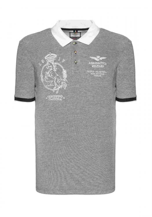 Aeronautica Militate Regular Fit Polo - PO1422 Grey