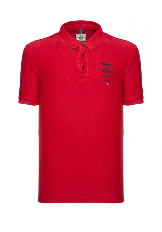 Aeronautica Militare Regular Fit Polo - PO1444 Red