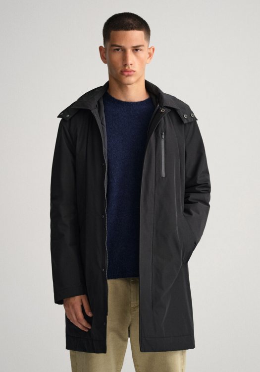 GANT Καπαρντίνα της σειράς Padded Car Coat - 7006253 005 Black