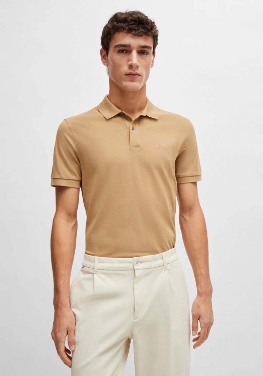 BOSS Κοντομάνικη Piqué Polo της σειράς Pallas - 50468301 260 Medium Beige